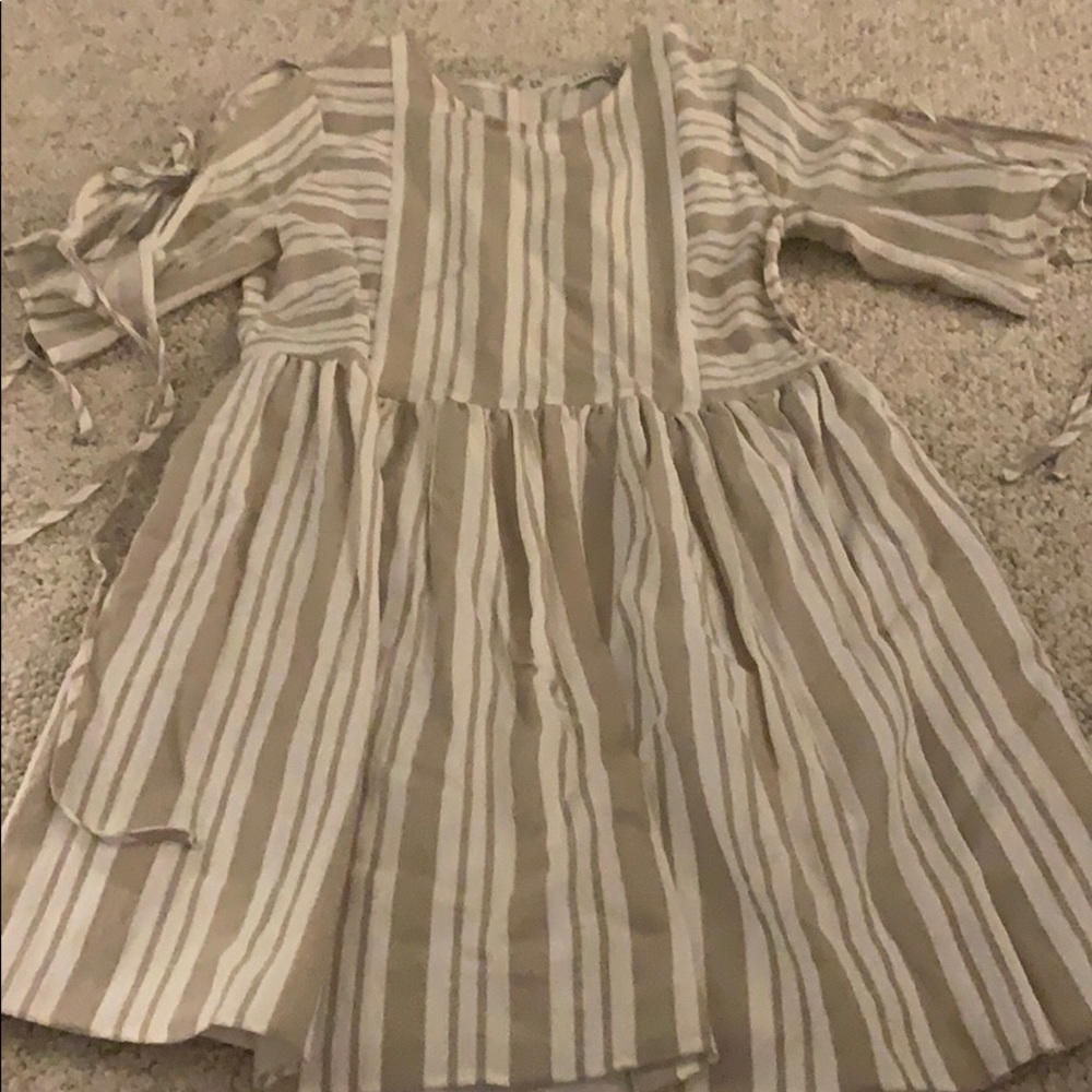 English Factory tie sleeve mini dress